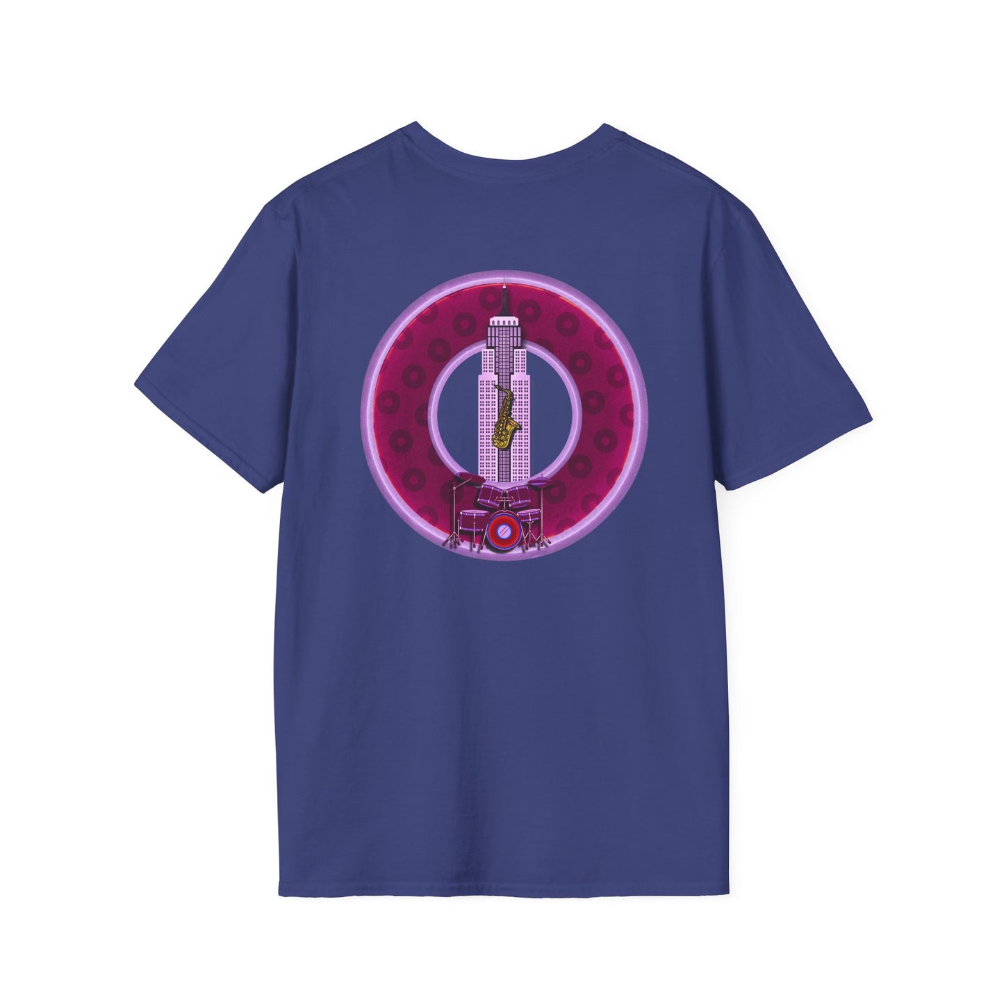 Classic Donut Tee - Unisex Soft-Style - "Simple Prep Donuts" - widemouthed purple/light purple donut
