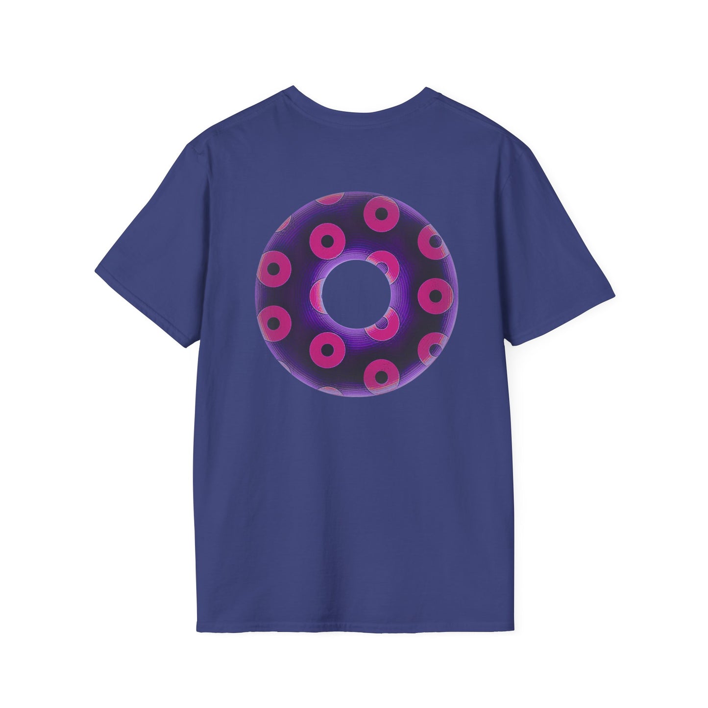 Plain Donuts/Unisex Soft-Style - "Plain Blimpy Paradoxical Donuts" - dark purple/bright magenta donuts