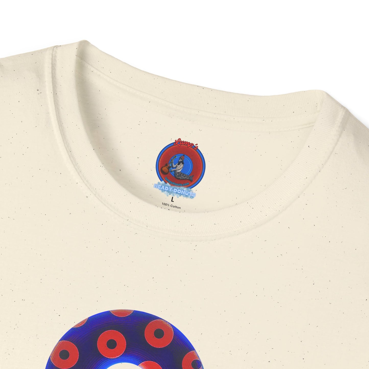 Plain Donuts/Unisex Soft-Style - "Plain Blimpy Paradoxical Donuts" - dark violet blue/bright red donuts