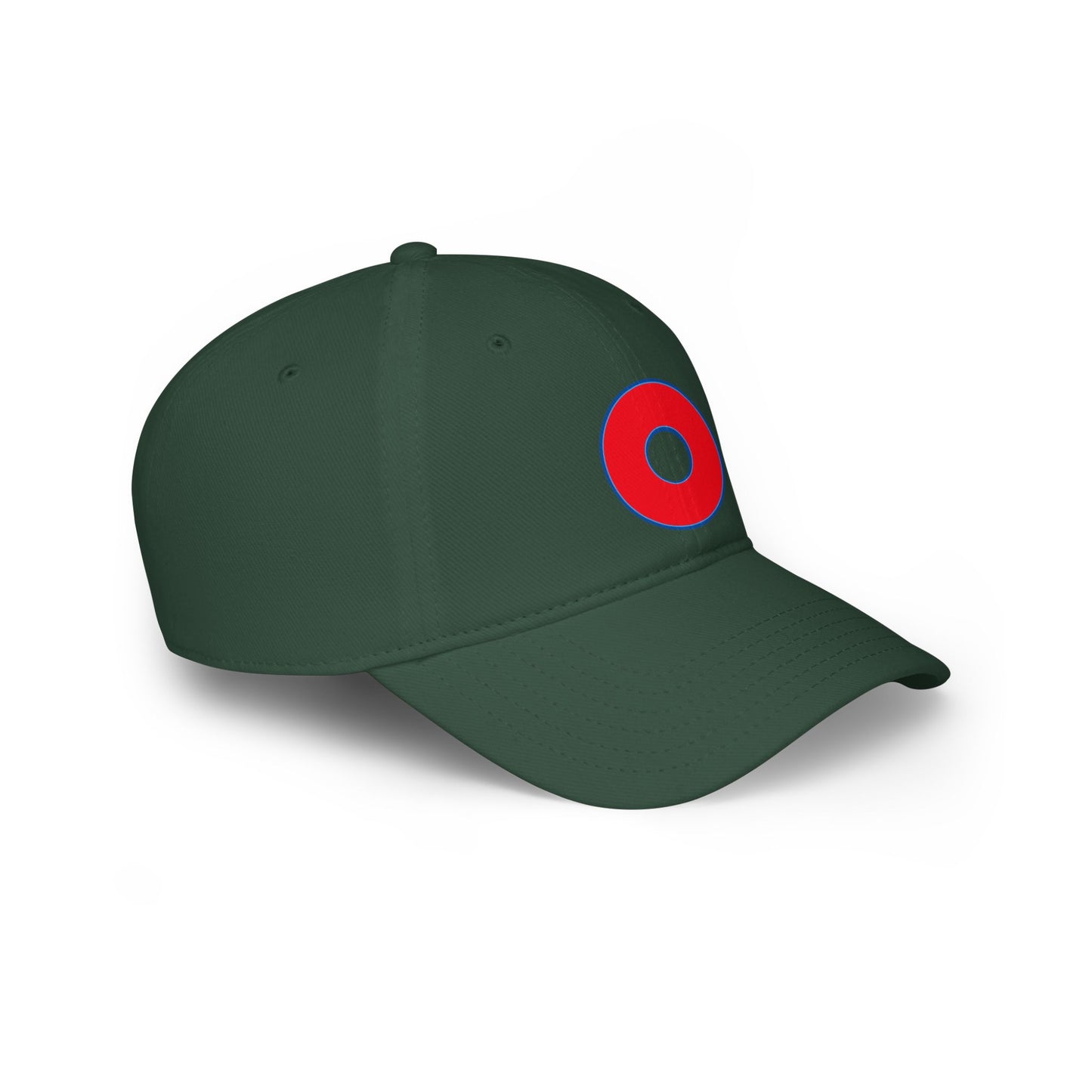 Lumpy Donut Baseball Cap - "Plain [Mary] Jane" - red outlined donut w/