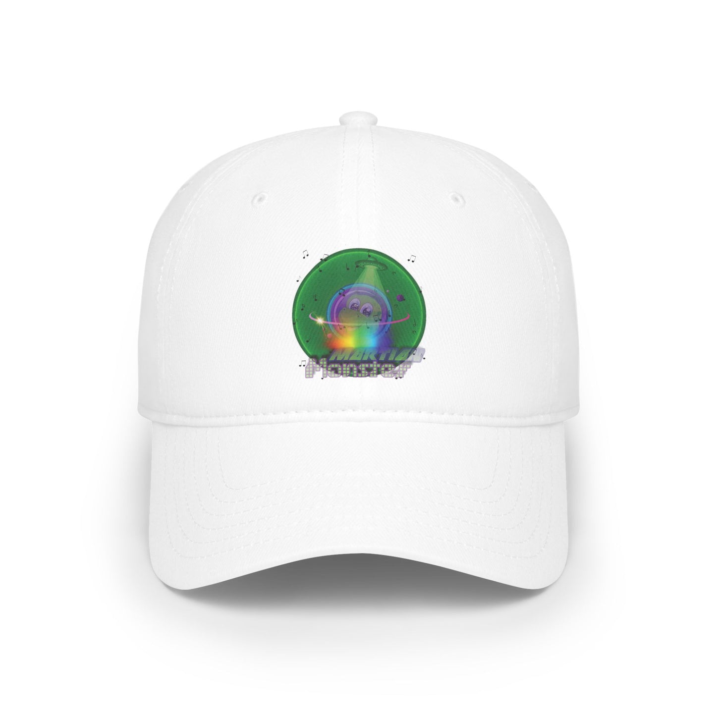 Lumpy Donut Baseball Cap - "My Phavorite Martian" - vivid green donut w/