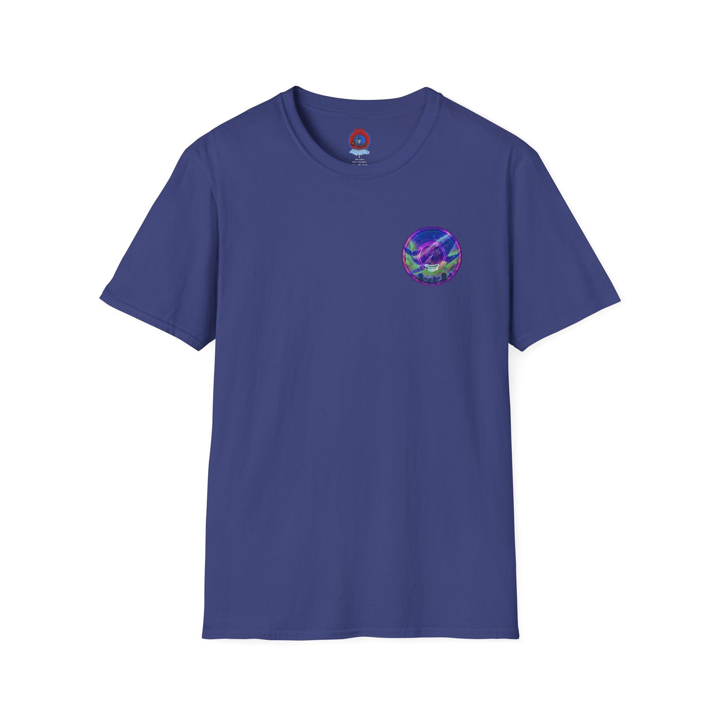 Classic Donut Tee - Unisex Soft-Style - "A Purple Humpback Whale of a Good Time" - variant 2 - purple picture donut