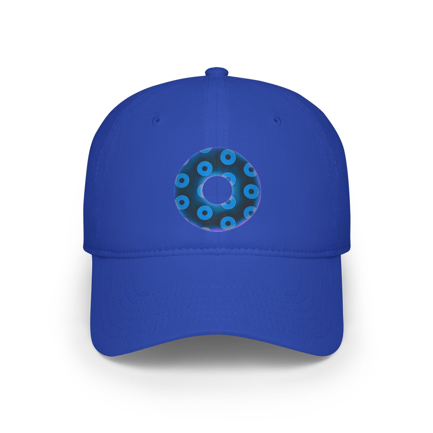 Lumpy Donut Baseball Cap - "Plain [Mary] Jane" - paradoxical dark blue/light blue blimpy donut w/