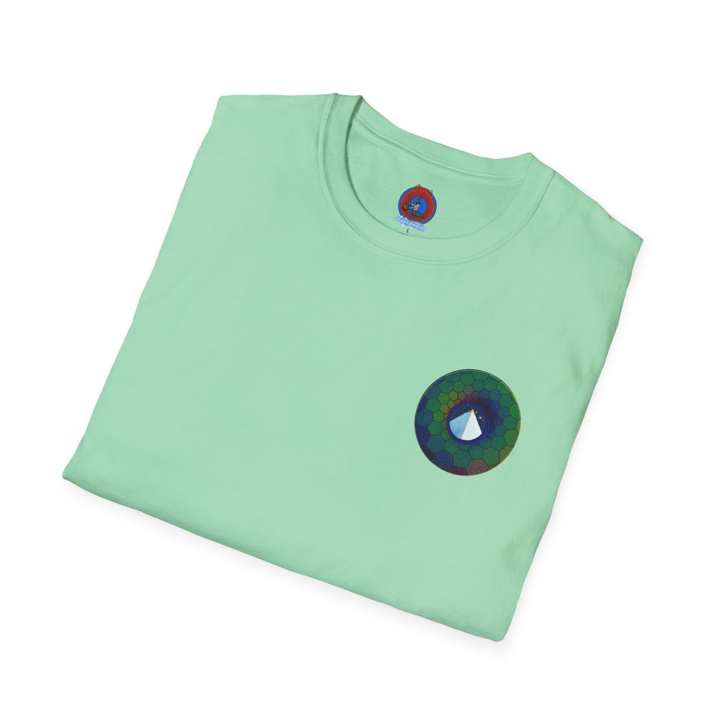 Classic Donut Tee - Unisex Soft-Style - "Limestone Donuts so Large" - variant 7 - green hexadonut
