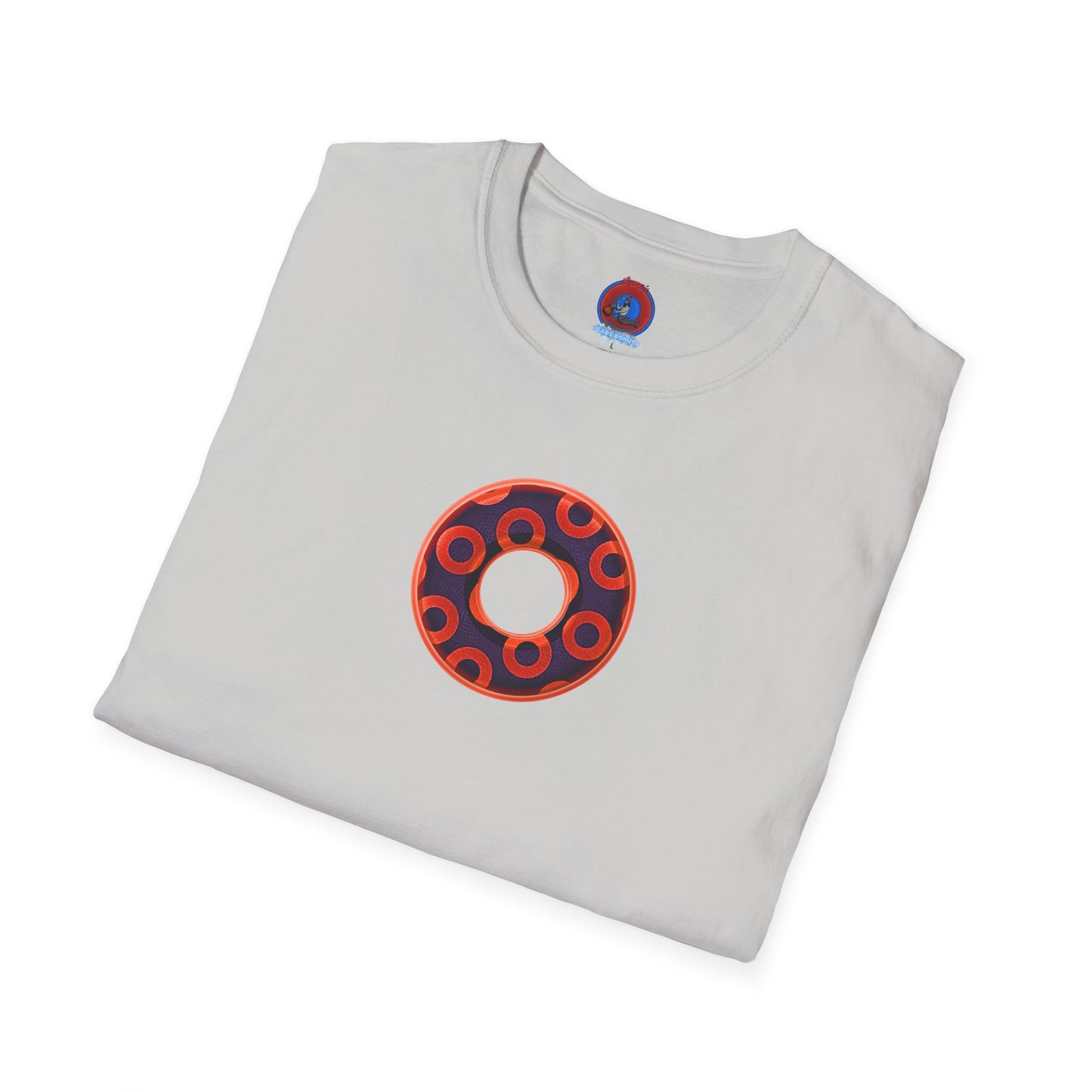 Plain Donuts/Unisex Soft-Style - "Plain Rustic Paradoxical Donuts" - red/midnight blue donuts