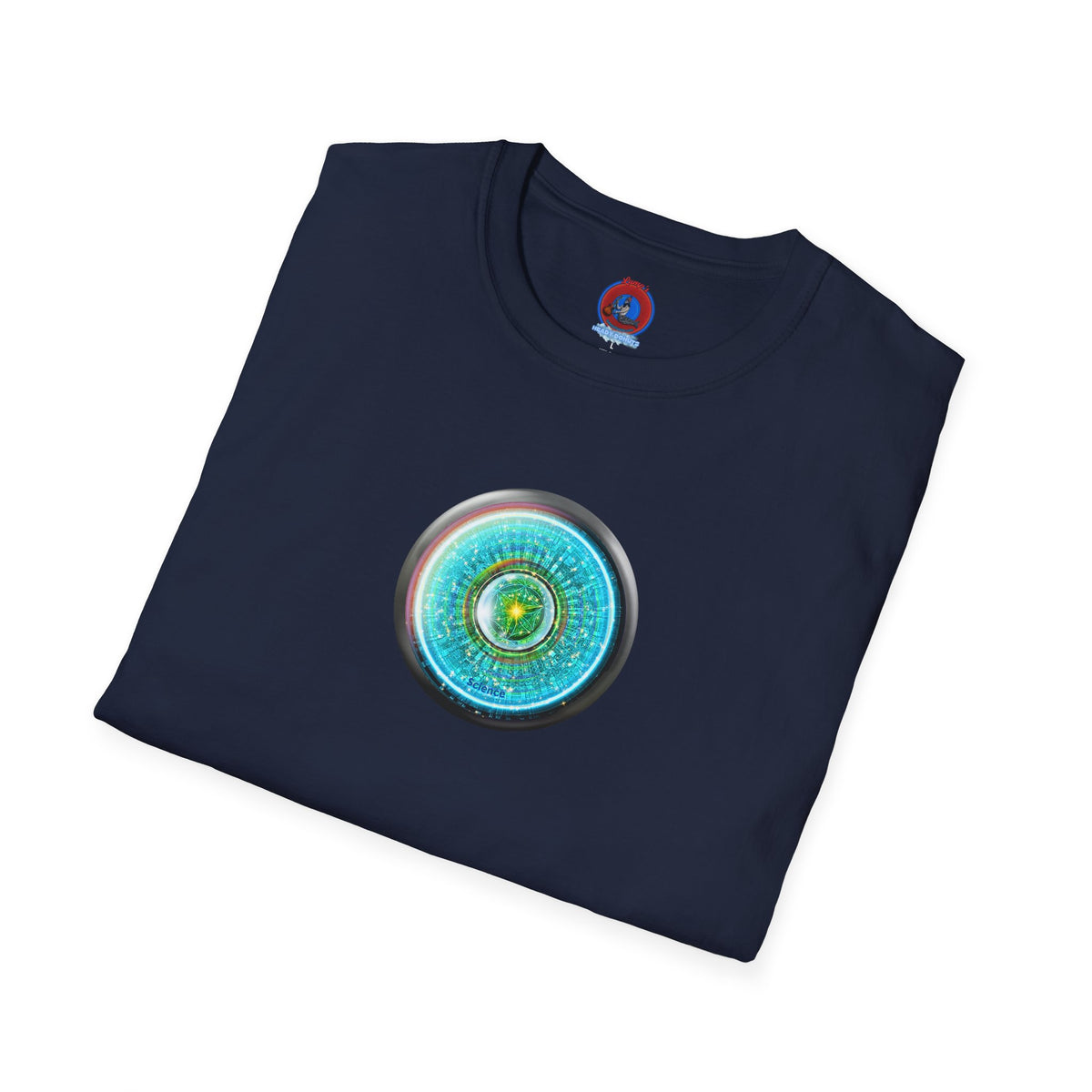 Classic Donut Tee - Unisex Soft-Style - "Donut of Life Tee" - vivid turquoise tube donut - variant 3