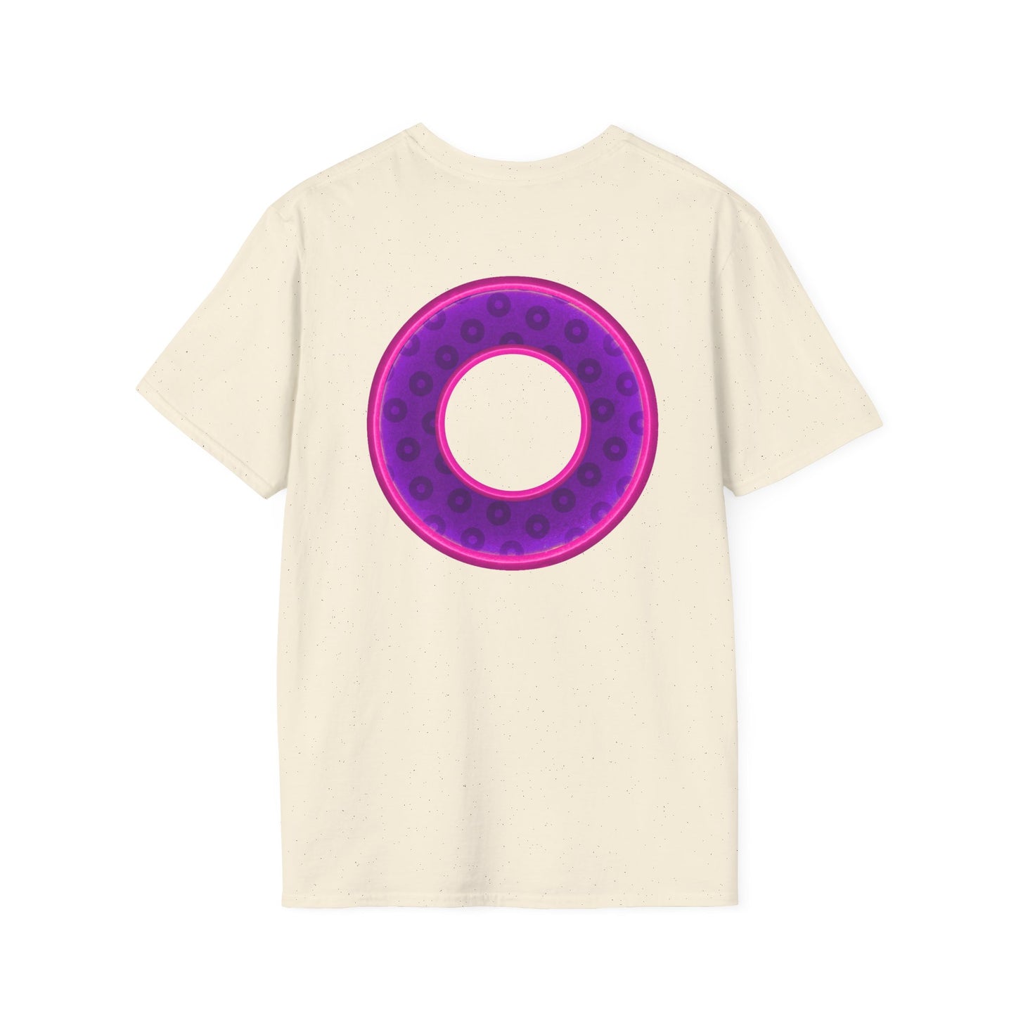 Plain Donuts/Unisex Soft-Style - "Plain Wide Mouthed Paradoxical Donuts" - dark purple/bright magenta donuts
