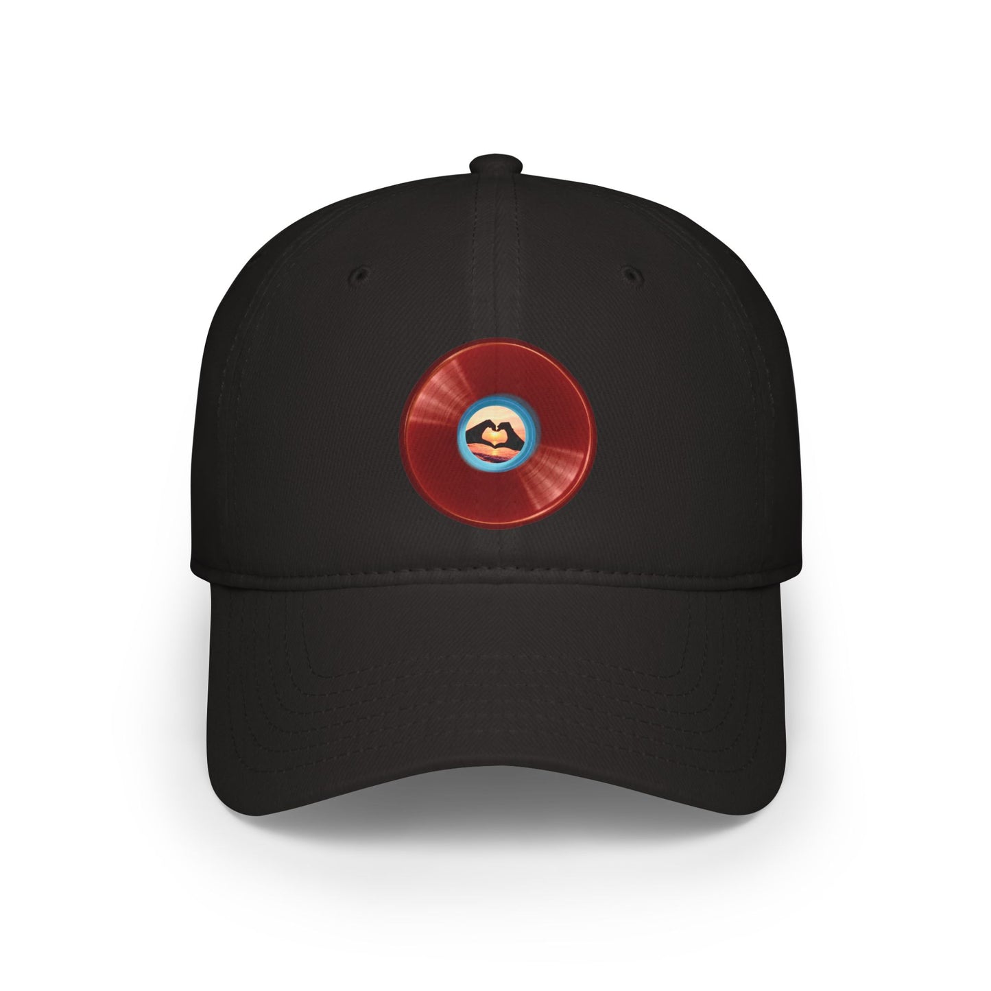Lumpy Donut Baseball Cap - "Waste of a Perfectly Good Baseball Cap" - variant 1 - vivid red donut w/