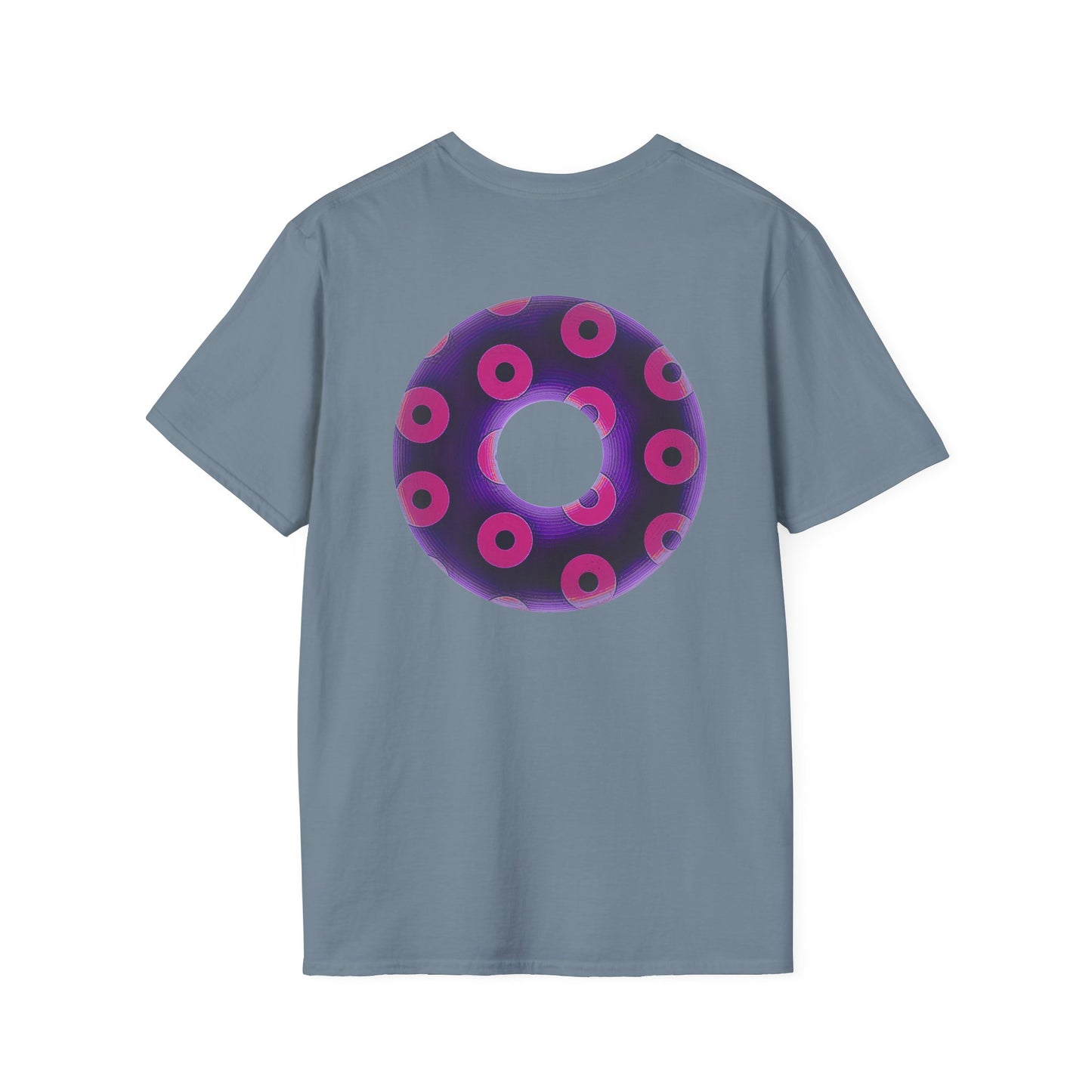 Plain Donuts/Unisex Soft-Style - "Plain Blimpy Paradoxical Donuts" - dark purple/bright magenta donuts
