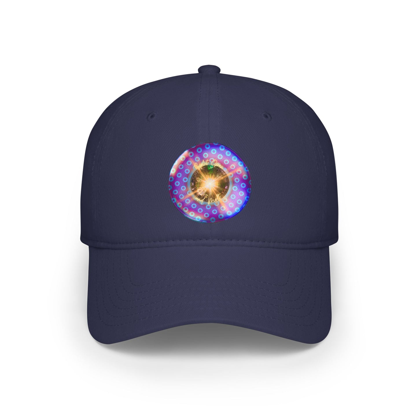 Lumpy Donut Baseball Cap - "Split Open Donuts" - paradoxical purple/light blue donut w/