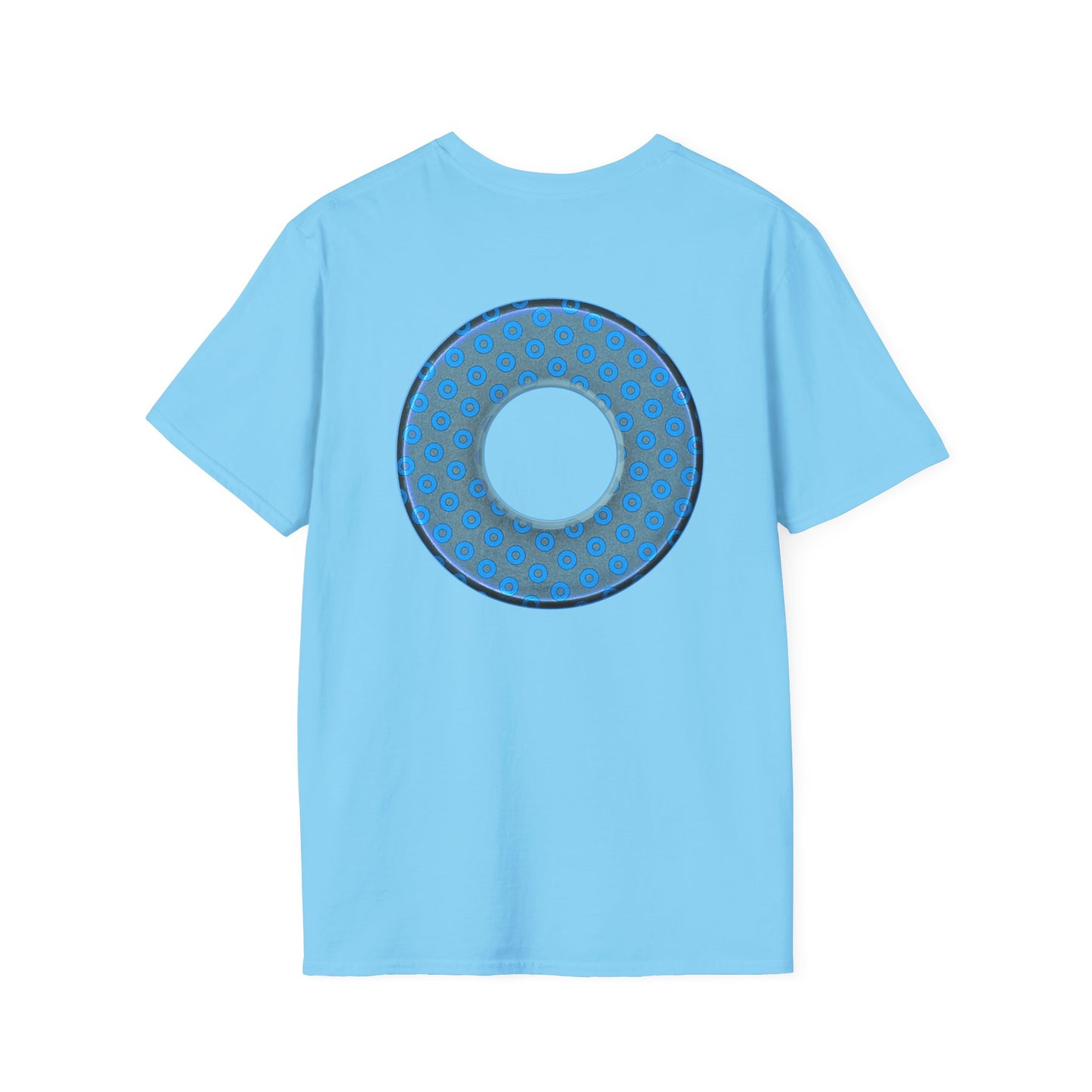 Plain Donuts/Unisex Soft-Style - "Plain Electric Paradoxical Donuts" - light blue/light teal donuts