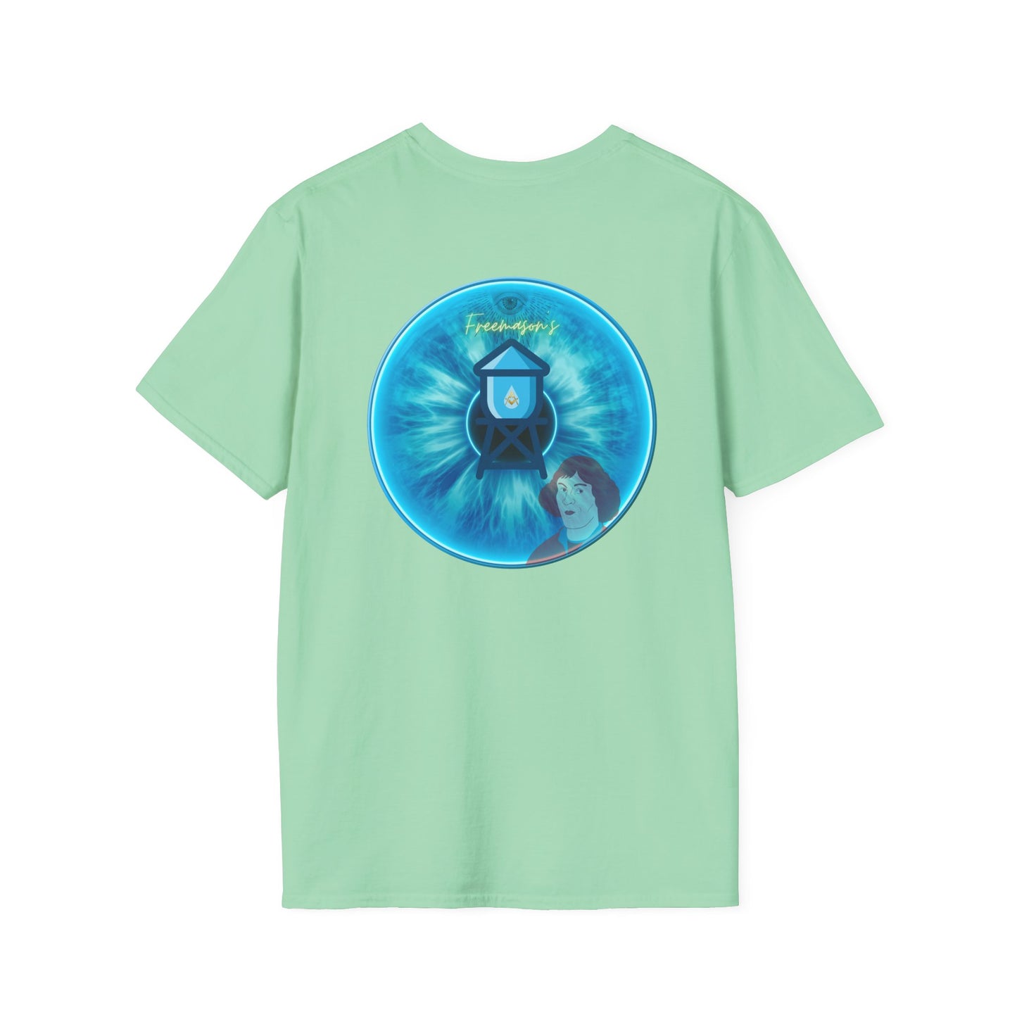 Classic Donut Tee - Unisex Soft-Style - "The Peering Donut of Opacity" - light blue idonut - variant 3
