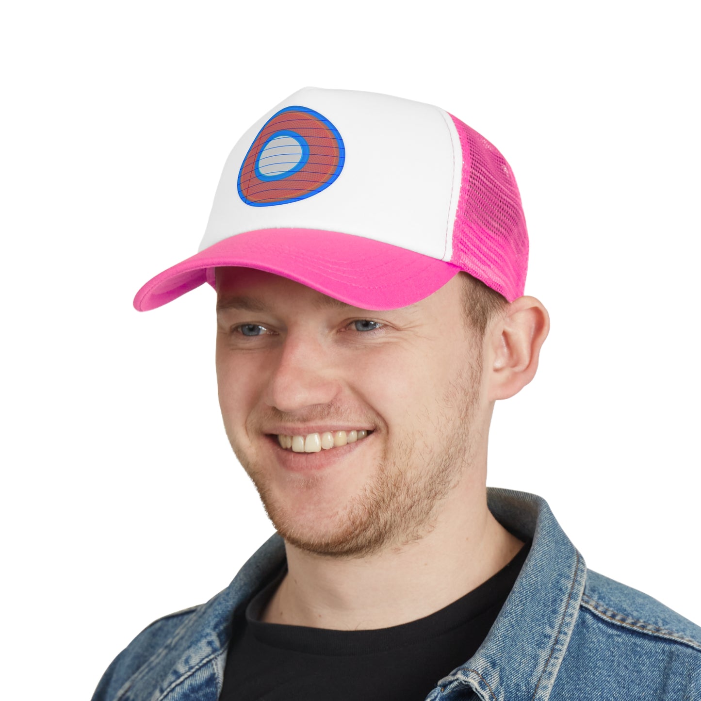Lumpy Trucker Hat - "That's 1 Tasty Donut" - variant 1 - red donut