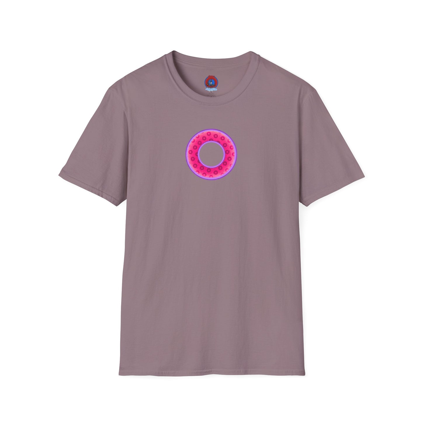 Plain Donuts/Unisex Soft-Style - "Plain Wide Mouthed Paradoxical Donuts" - magenta/light purple donuts