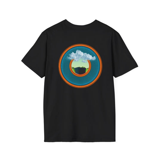 Classic Donut Tee - Unisex Soft-Style - "Got Rhombus?" - series 1.0  - variant 3 - aquamarine/orange donut