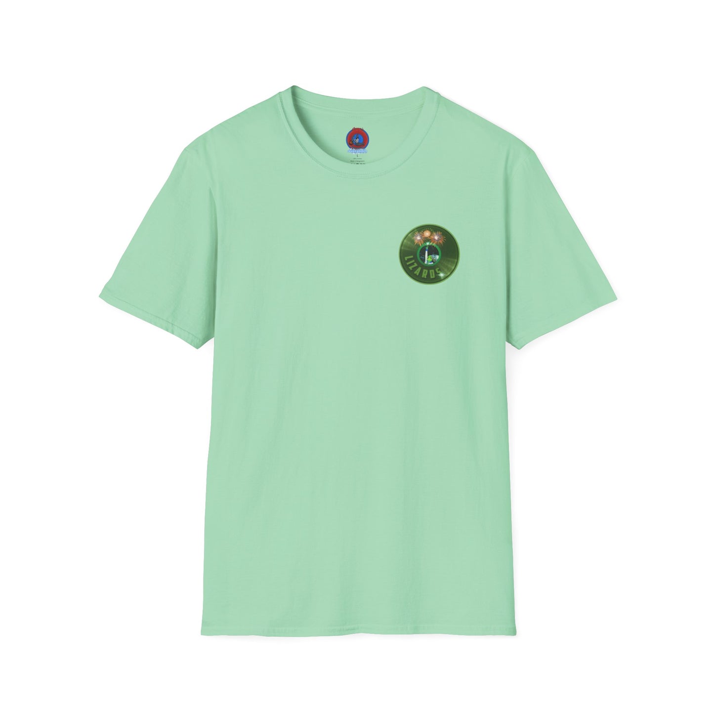 Classic Donut Tee - Unisex Soft-Style - "Rutherford's Staying Alive" - series 1.0 - variant 1 - green donut