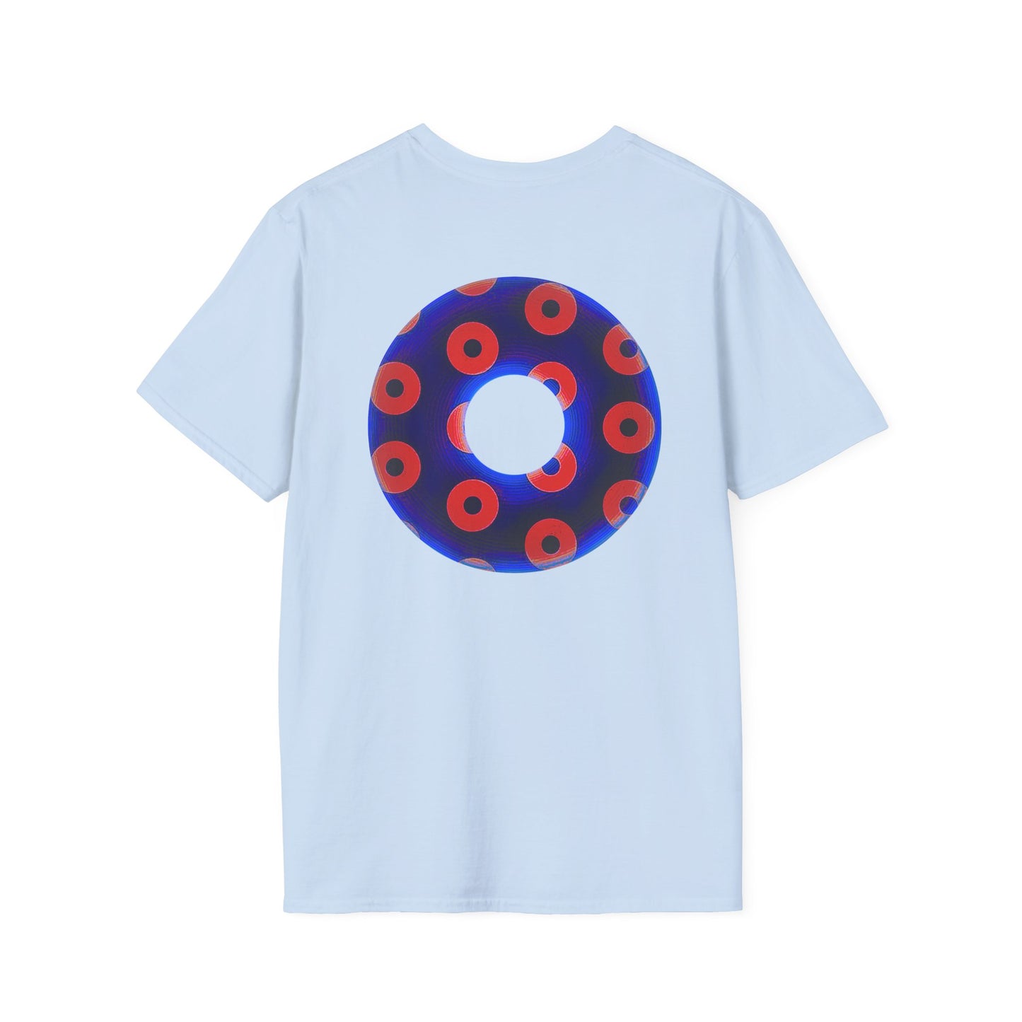 Plain Donuts/Unisex Soft-Style - "Plain Blimpy Paradoxical Donuts" - dark violet blue/bright red donuts