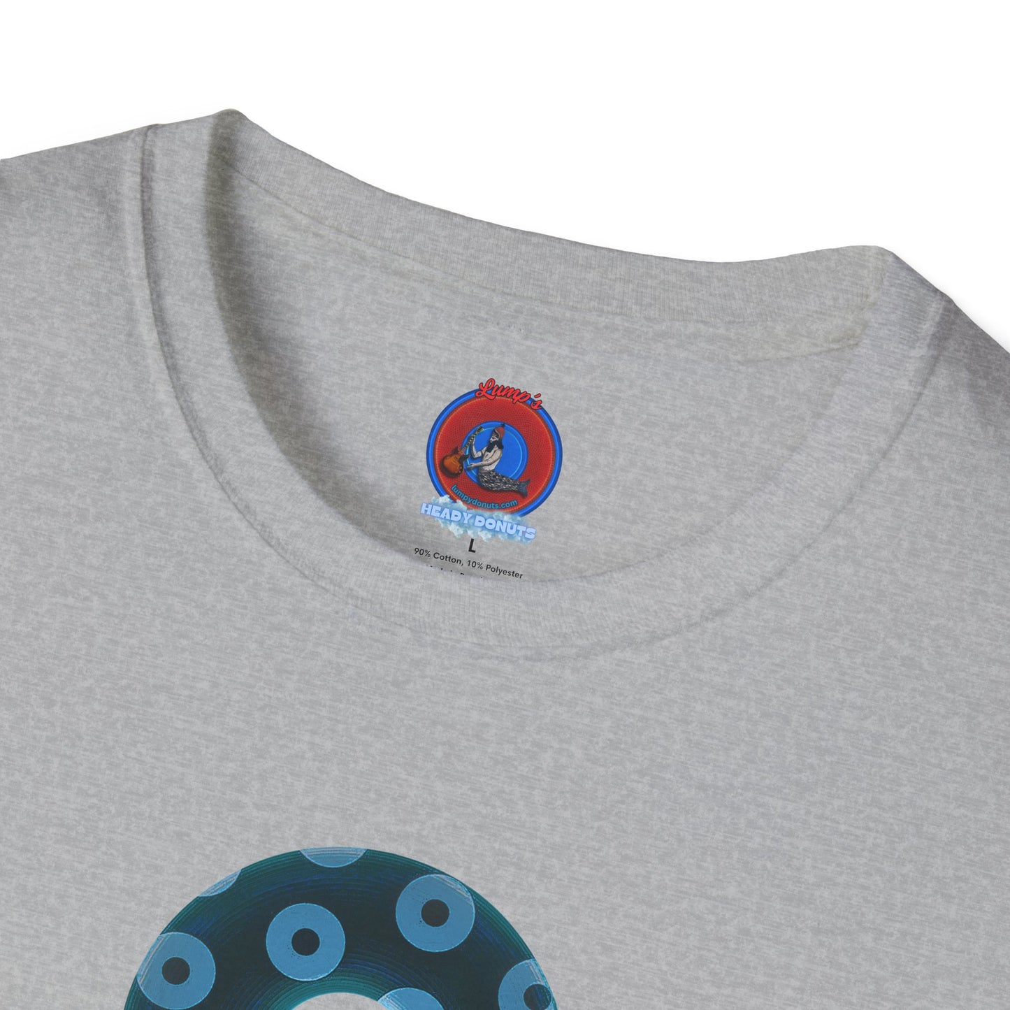 Plain Donuts/Unisex Soft-Style - "Plain Blimpy Paradoxical Donuts" - dark teal/light blue donuts