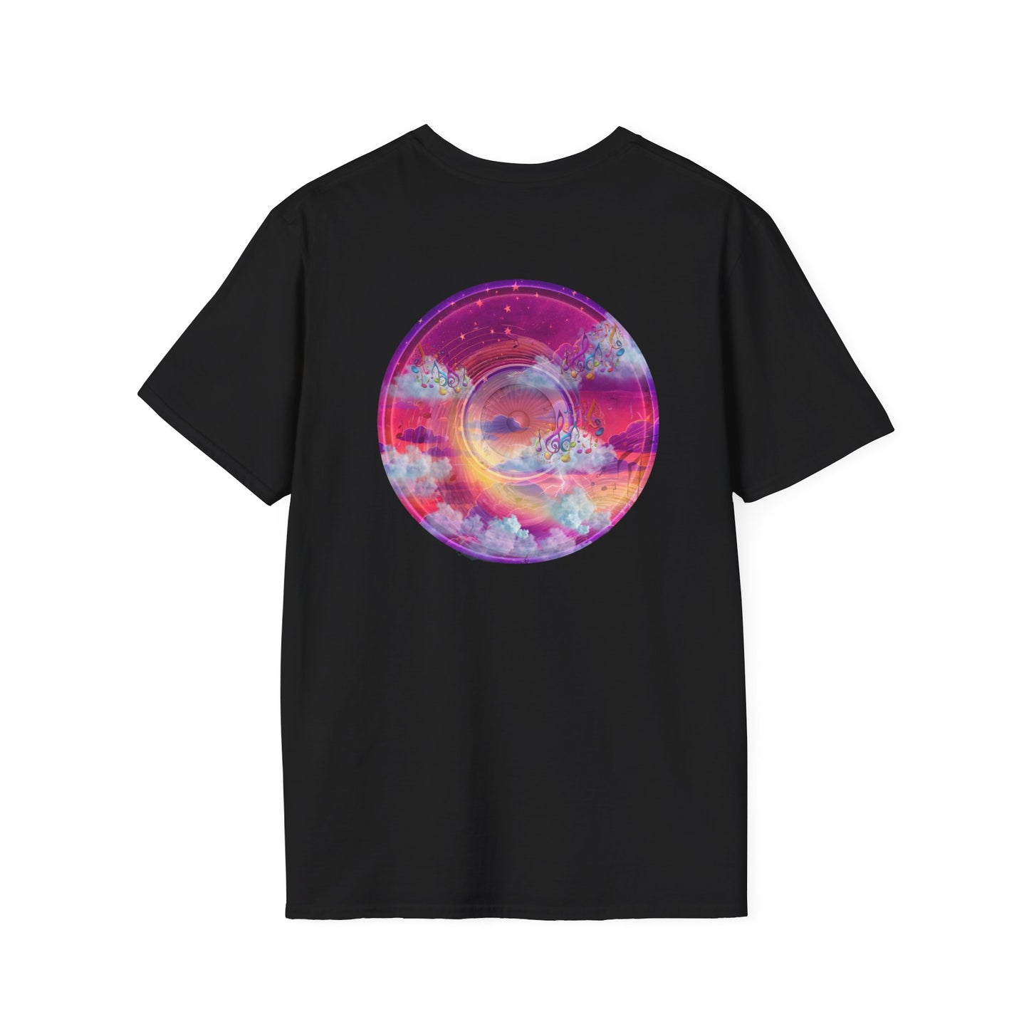 Classic Donut Tee - Unisex Soft-Style - "Conjurers of Donuts" - series 1.0  - magenta/purple donut
