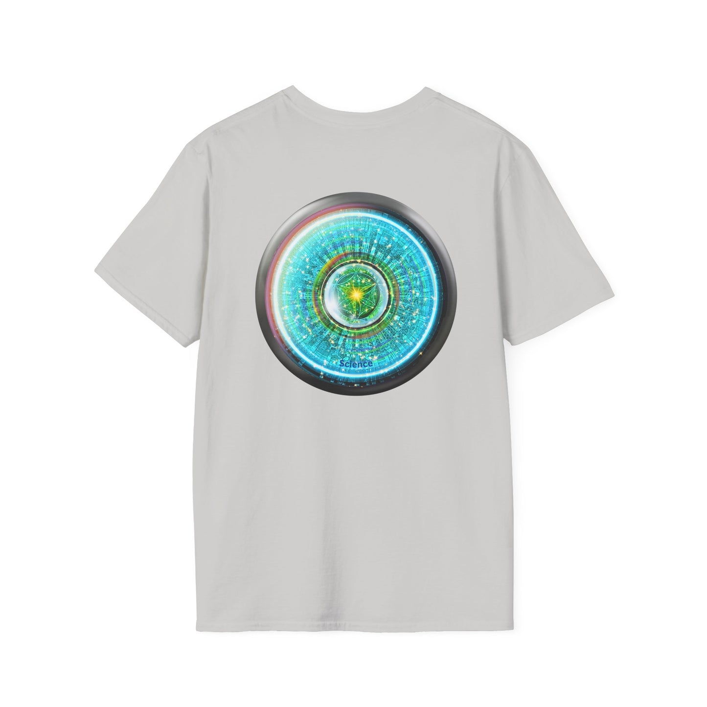 Classic Donut Tee - Unisex Soft-Style - "Donut of Life Tee" - vivid turquoise tube donut - variant 3