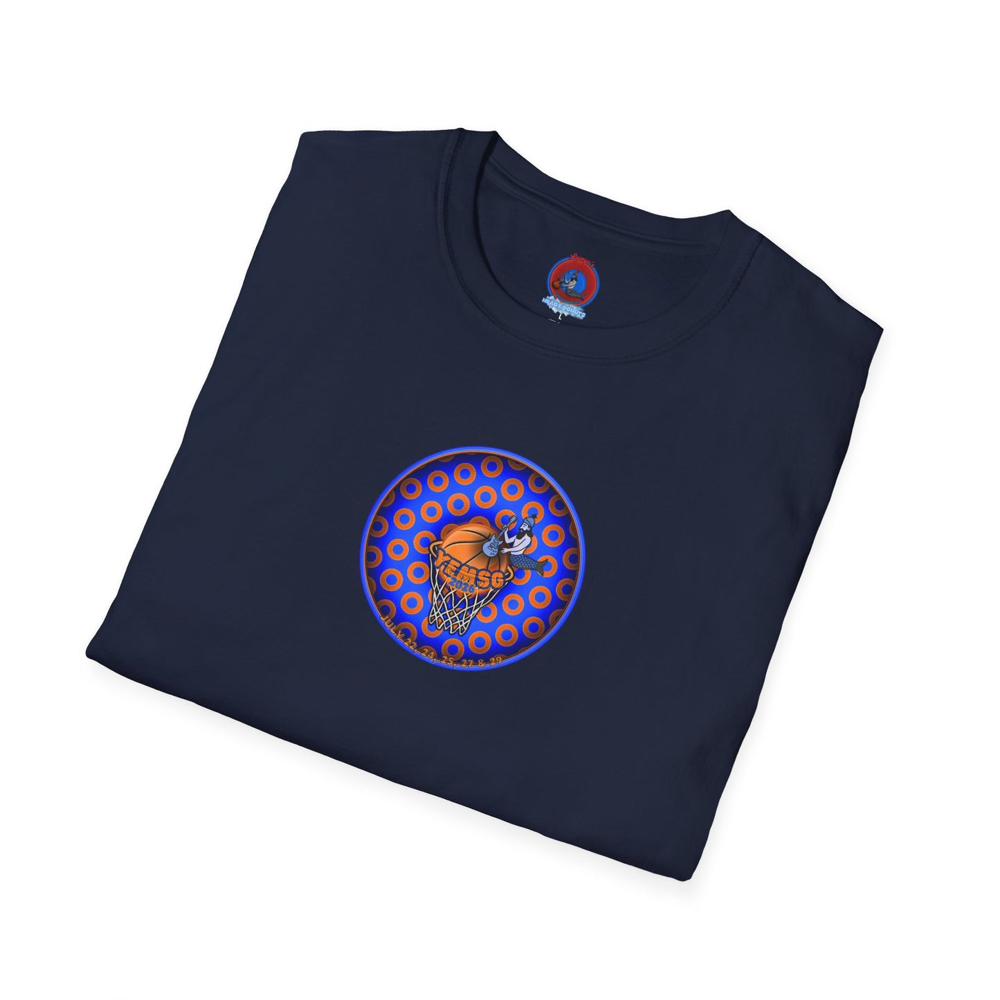 Classic Donut Tee - Unisex Soft-Style - "Diedrich Knickerbocker's Donut" - blue/orange caviar paradox donut - variant 2