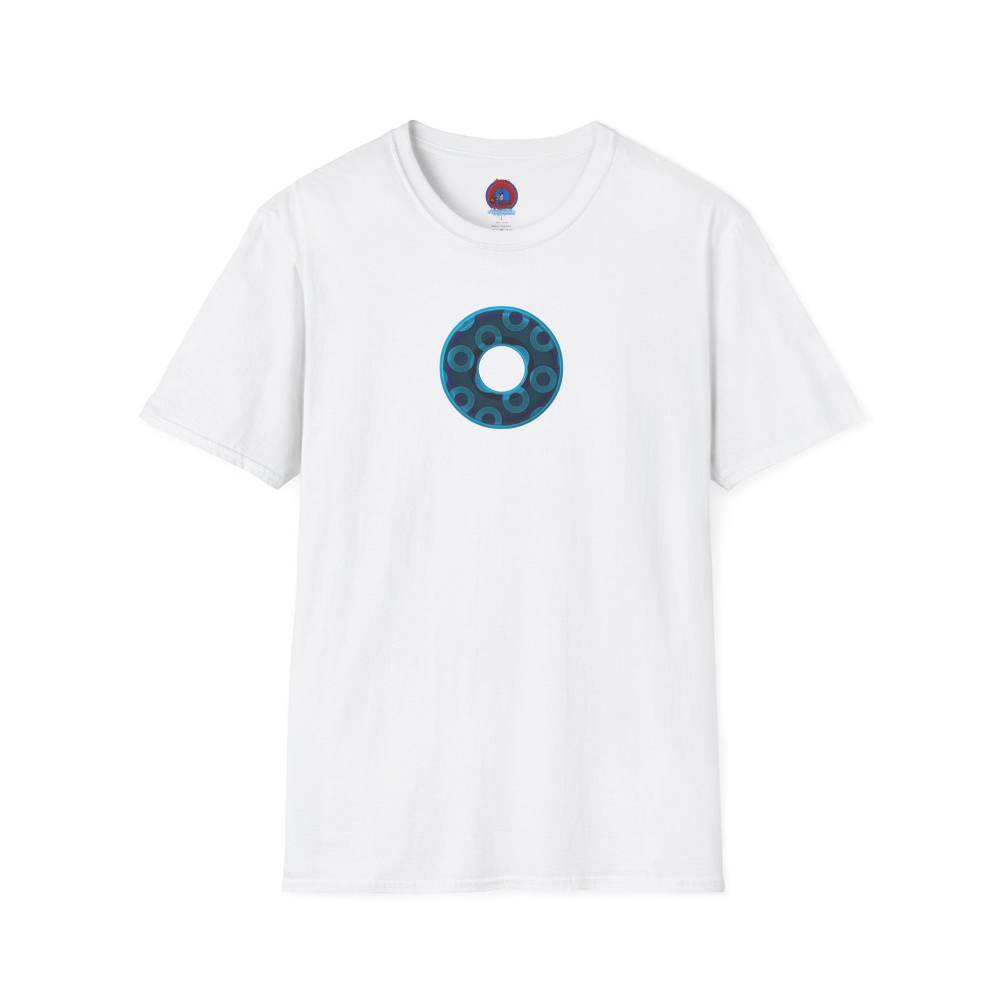 Plain Donuts/Unisex Soft-Style - "Plain Rustic Paradoxical Donuts" - light blue/dark blue donuts