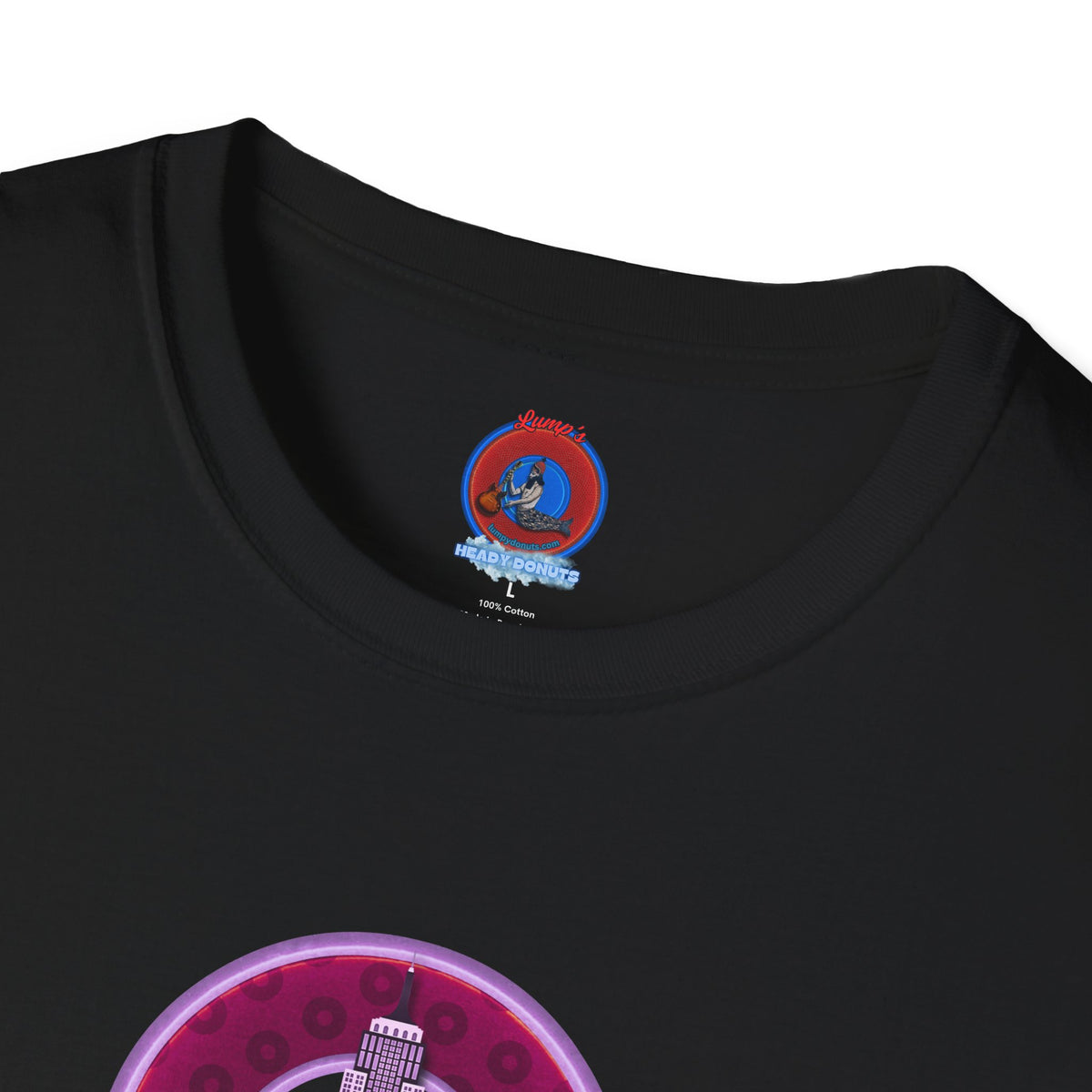 Classic Donut Tee - Unisex Soft-Style - "Simple Prep Donuts" - widemouthed purple/light purple donut