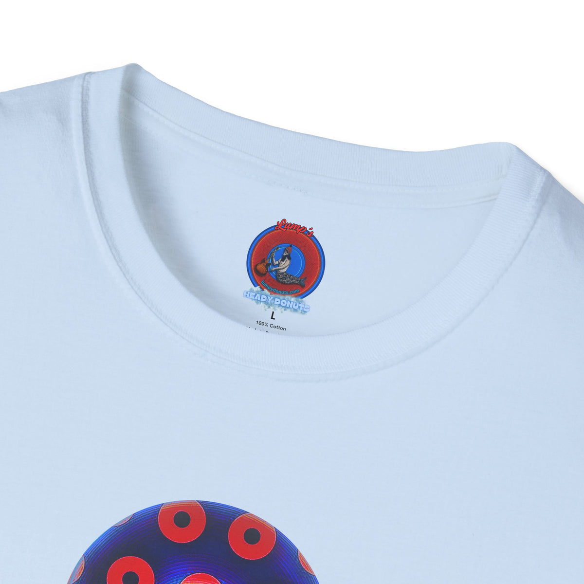 Classic Donut Tee - Unisex Soft-Style - "El Fuego Donut" - paradoxical blue/red donut