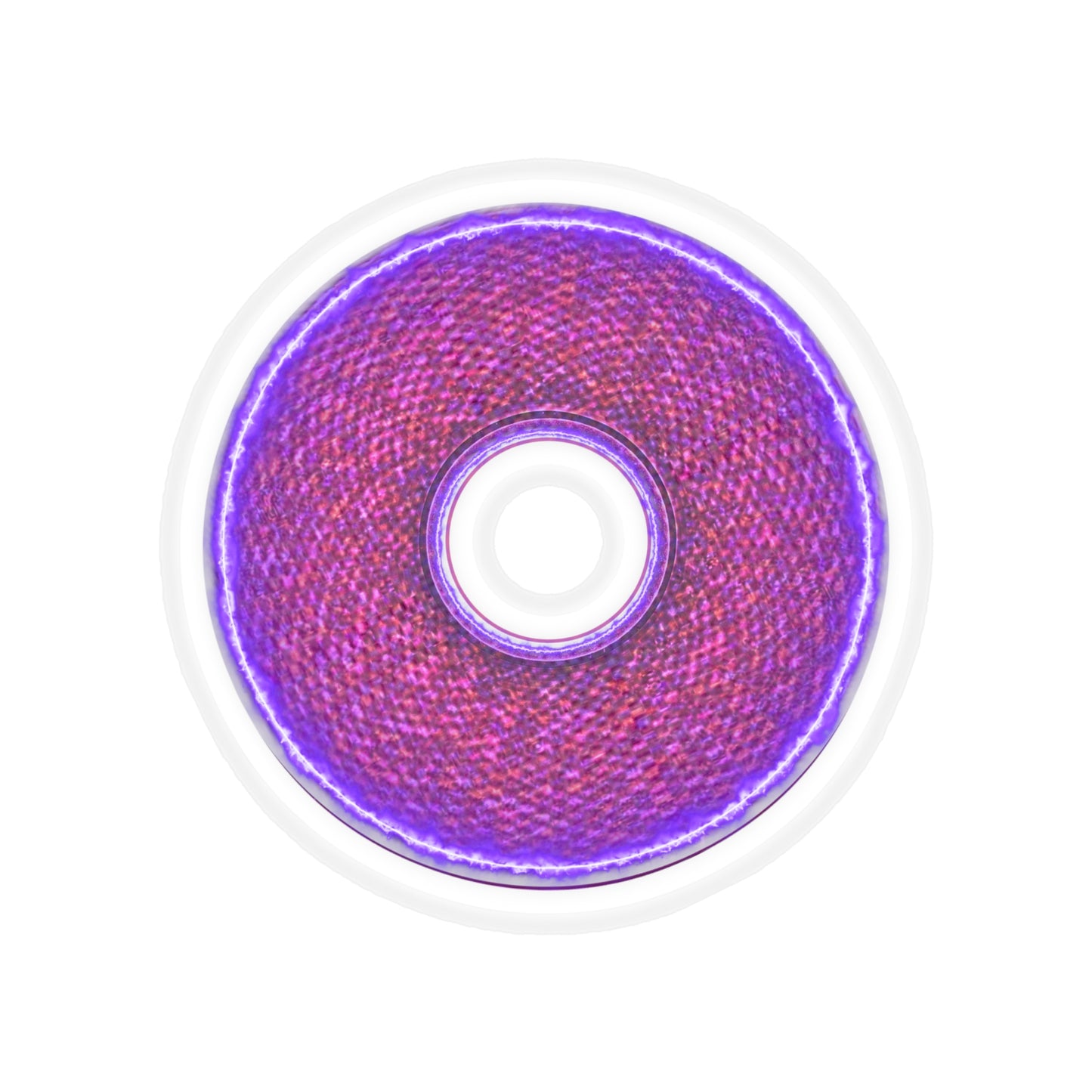 Donut Bumper/Outdoor Sticker - "The Frankenstein Donut - It's Alive!" - purple energized donut - [Die-Cut] 6"x 6"