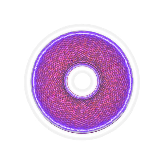 Donut Bumper/Outdoor Sticker - "The Frankenstein Donut - It's Alive!" - purple energized donut - [Die-Cut] 6"x 6"