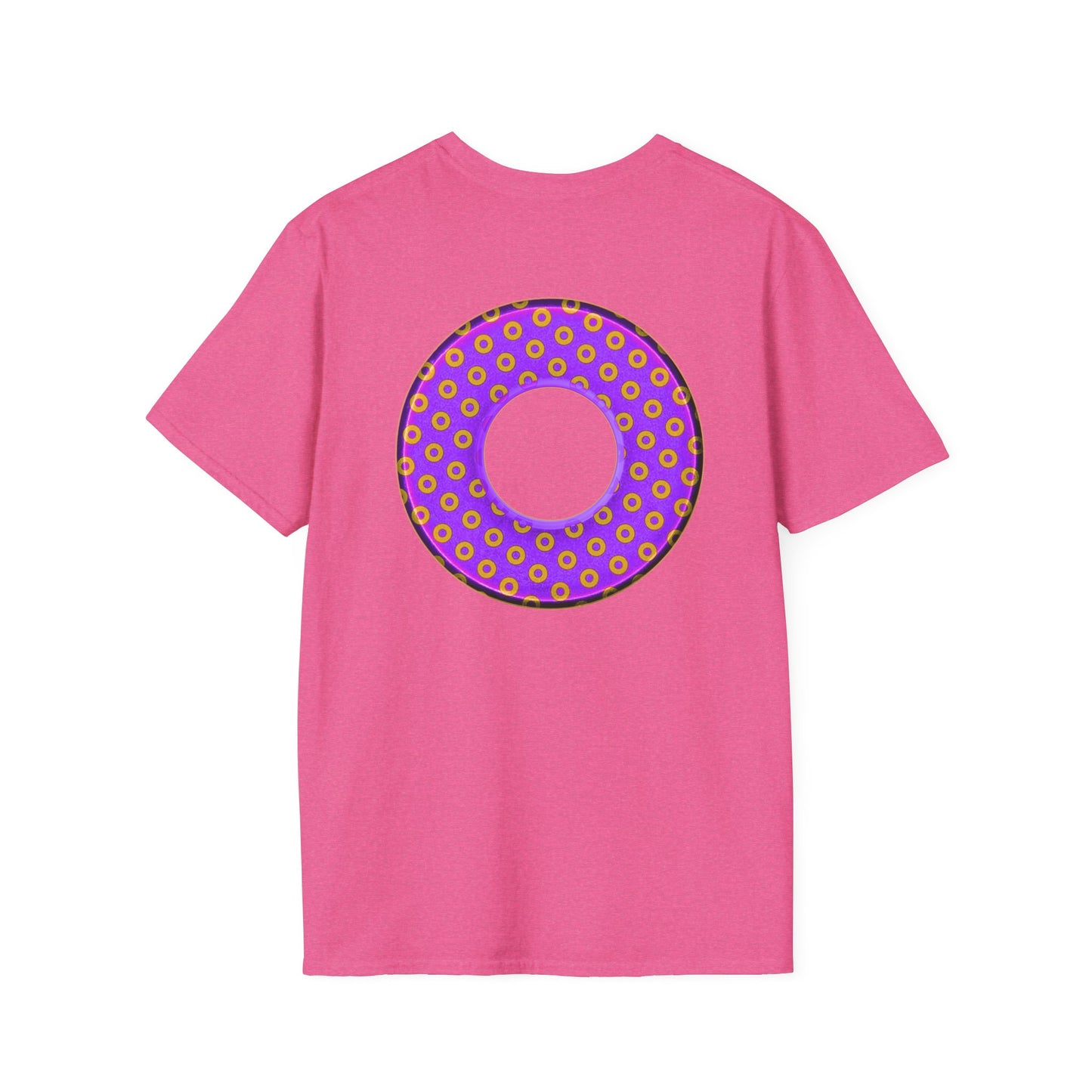 Plain Donuts/Unisex Soft-Style - "Plain Electric Paradoxical Donuts" - bright purple/magenta donuts