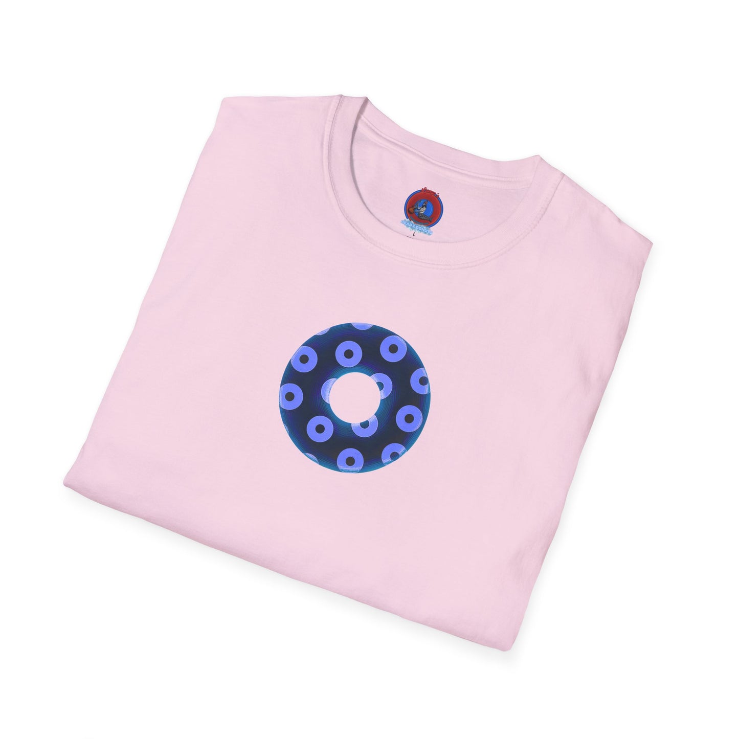 Plain Donuts/Unisex Soft-Style - "Plain Blimpy Paradoxical Donuts" - dark blue/Caroline blue donuts