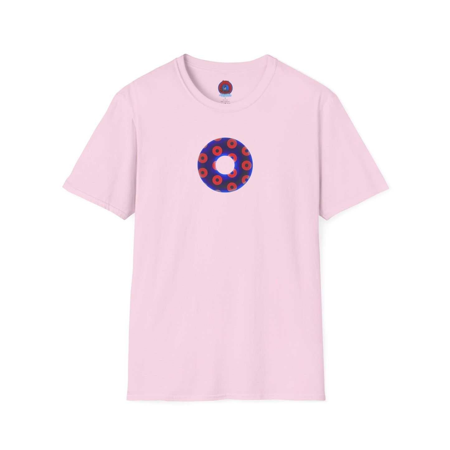 Plain Donuts/Unisex Soft-Style - "Plain Blimpy Paradoxical Donuts" - dark violet blue/bright red donuts