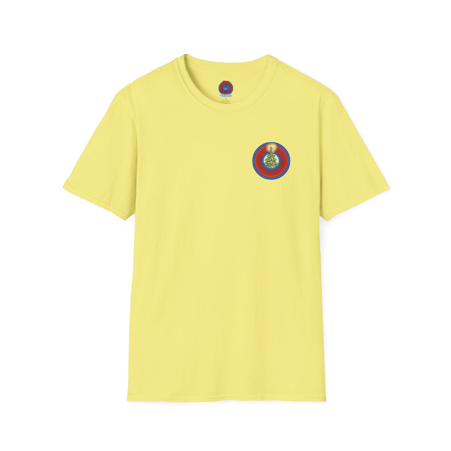 Classic Donut Tee - Unisex Soft-Style - "It's Always Phishmas in Philly" - rustic red/blue donut