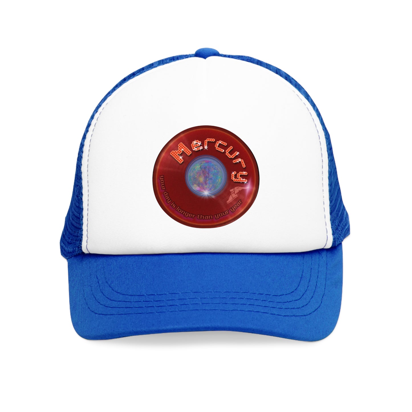 Lumpy Trucker Hat - Deity Series - "Mercury's Donuts of the Gods" - variant 5 - red donut
