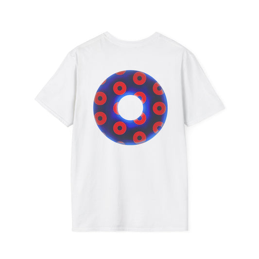 Plain Donuts/Unisex Soft-Style - "Plain Blimpy Paradoxical Donuts" - vivid royal blue/red donuts