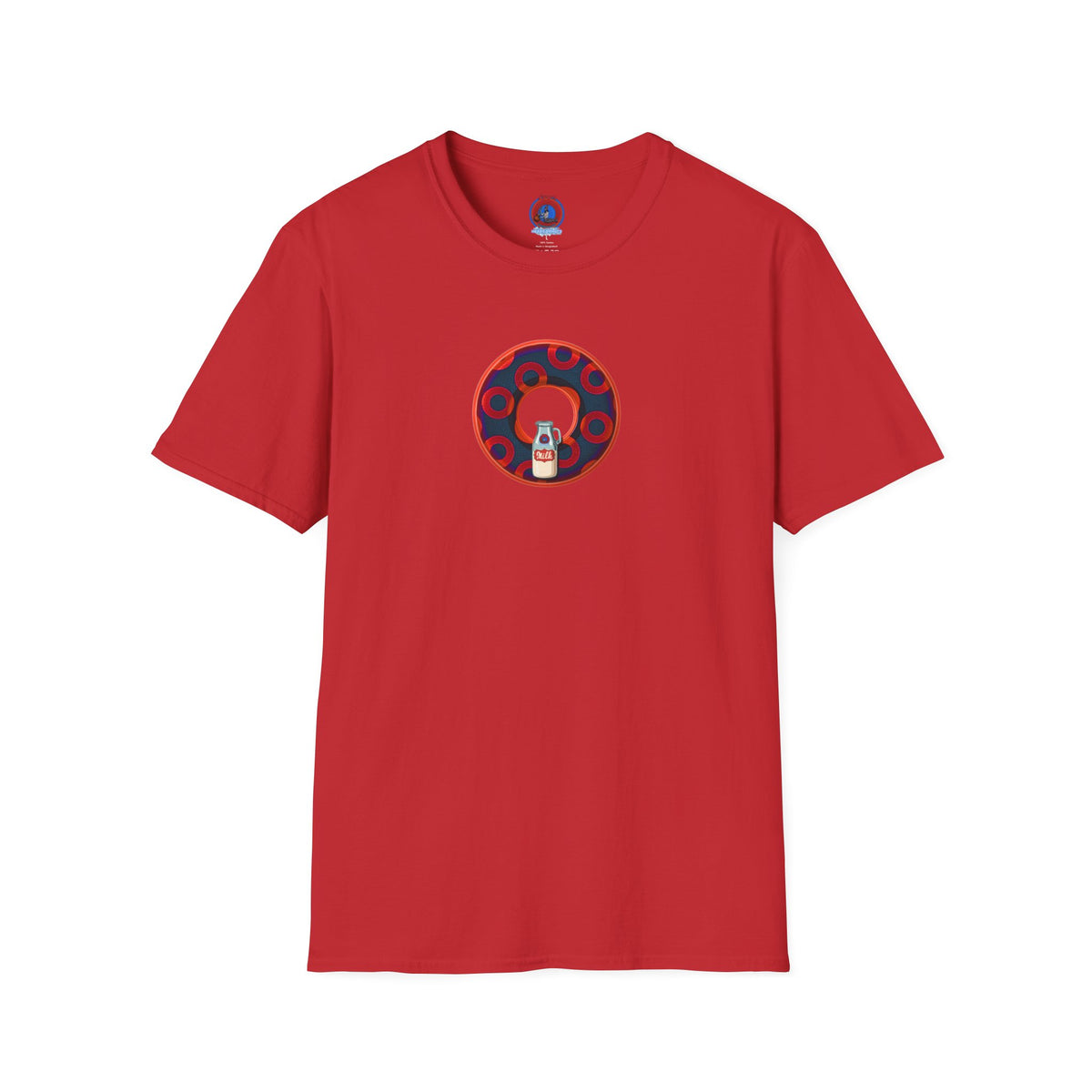 Classic Donut Tee - Unisex Soft-Style - "Wooked Cream - YEMSG Donut " -purple/red rustic paradox donut - variant 3