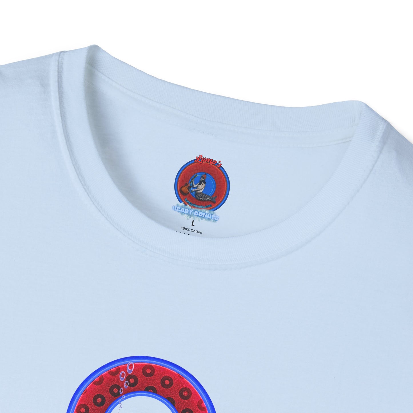 Coffee Traders Tee - Unisex Soft-Style - "Cat's Meow " - paradoxical donuts - variant 1 - cats front/logo back