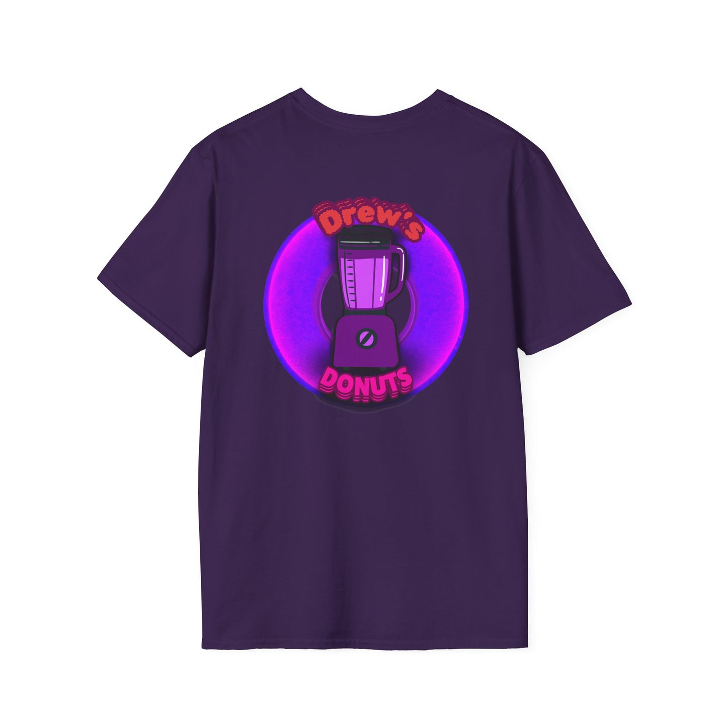 Classic Donut Tee - Unisex Soft-Style - "Drew's Donuts" - series 1.0 - purple donut