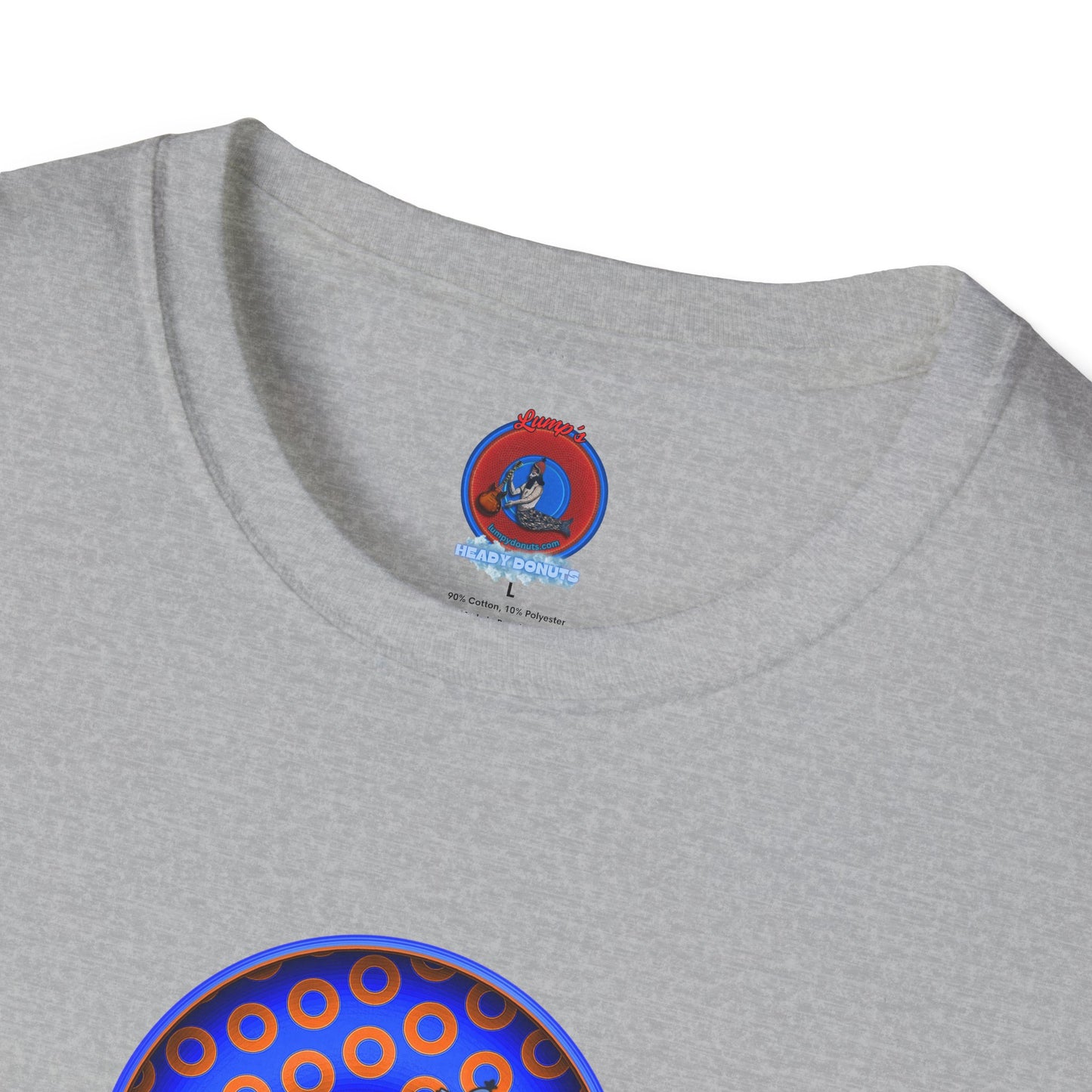 Classic Donut Tee - Unisex Soft-Style - "Diedrich Knickerbocker's Donut" - blue/orange caviar paradox donut - variant 2