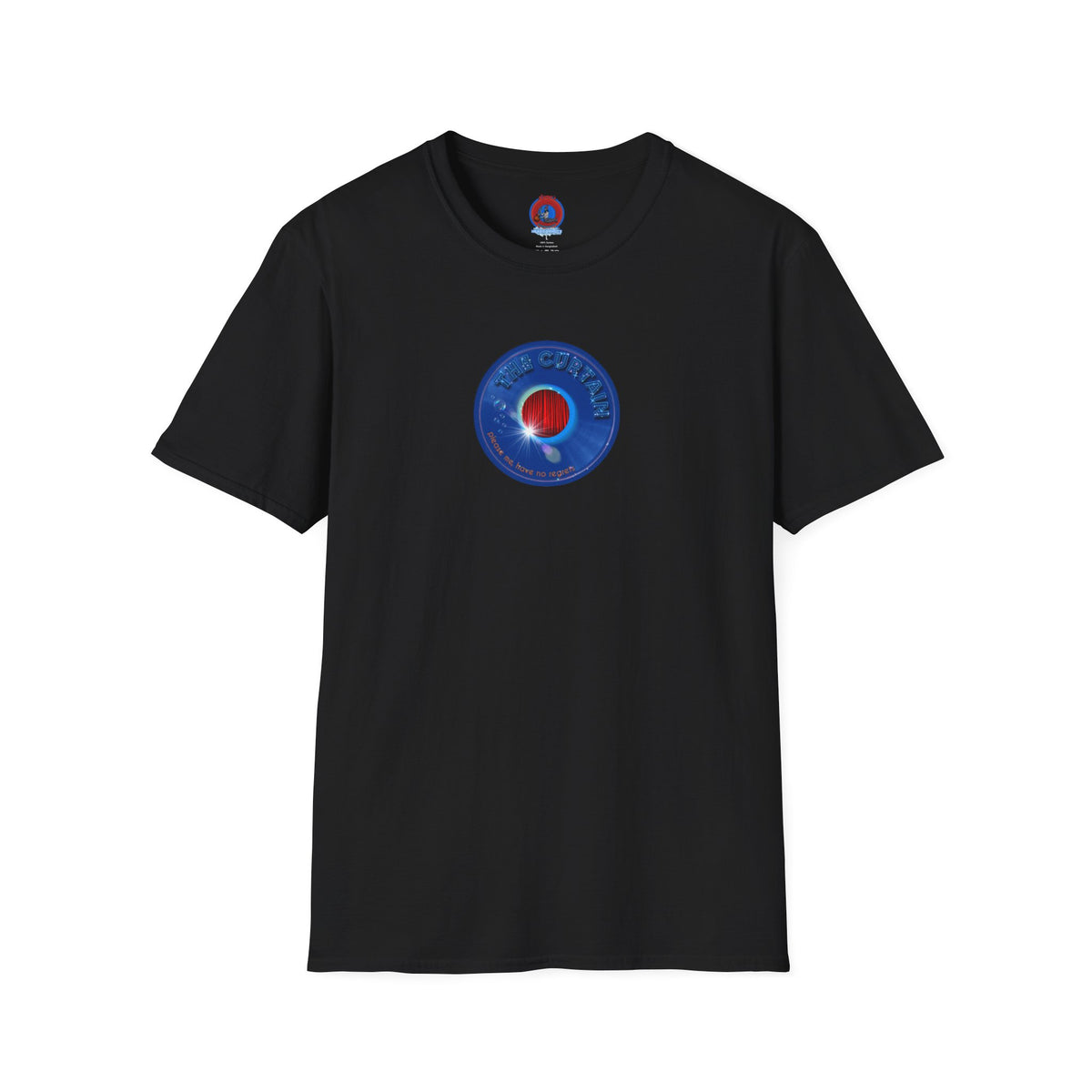 Classic Donut Tee - Unisex Soft-Style - "The Donut Without" - series 1.0  - variant 1 - vivid blue record donut