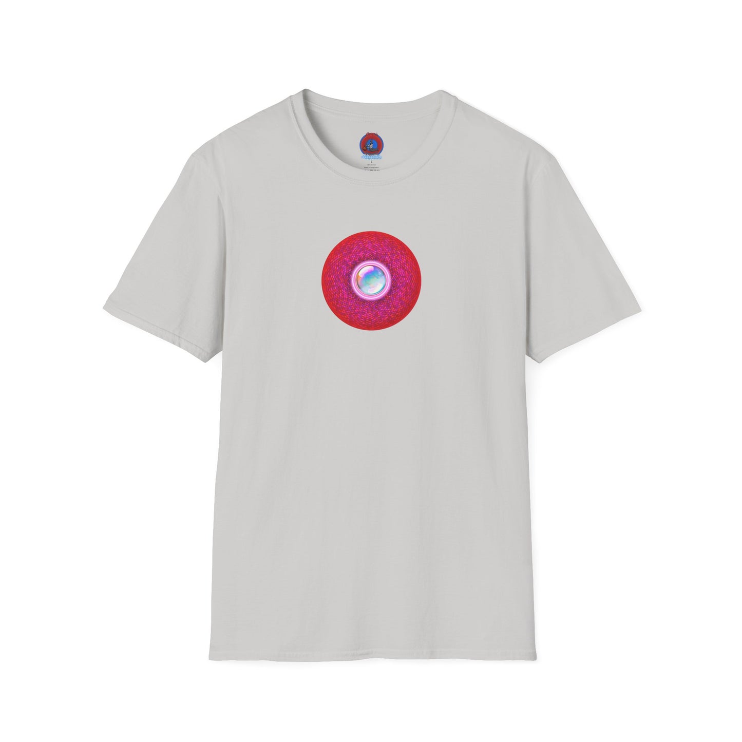 Classic Donut Tee - Unisex Soft-Style - "The Crystal Ballers Donut' - magenta pixilated donut