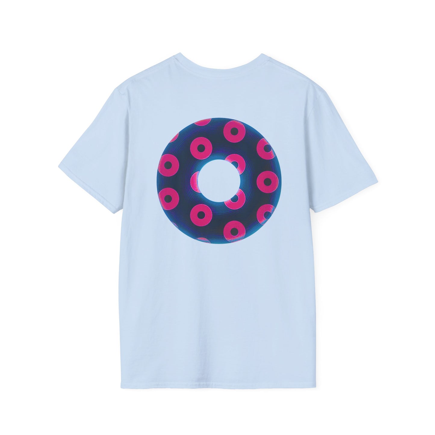 Plain Donuts/Unisex Soft-Style - "Plain Blimpy Paradoxical Donuts" - dark blue/hot pink donuts