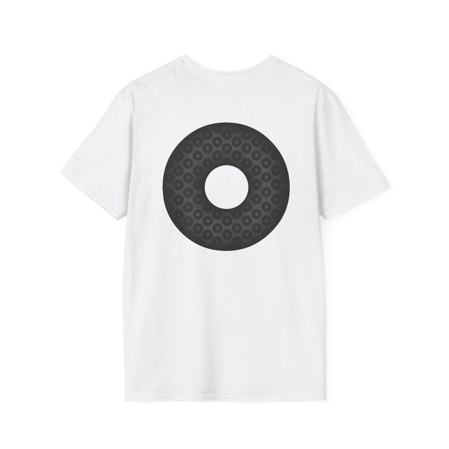 Plain Donuts/Unisex Soft-Style - "Plain Paradoxical Grided Donut" - black/black donuts