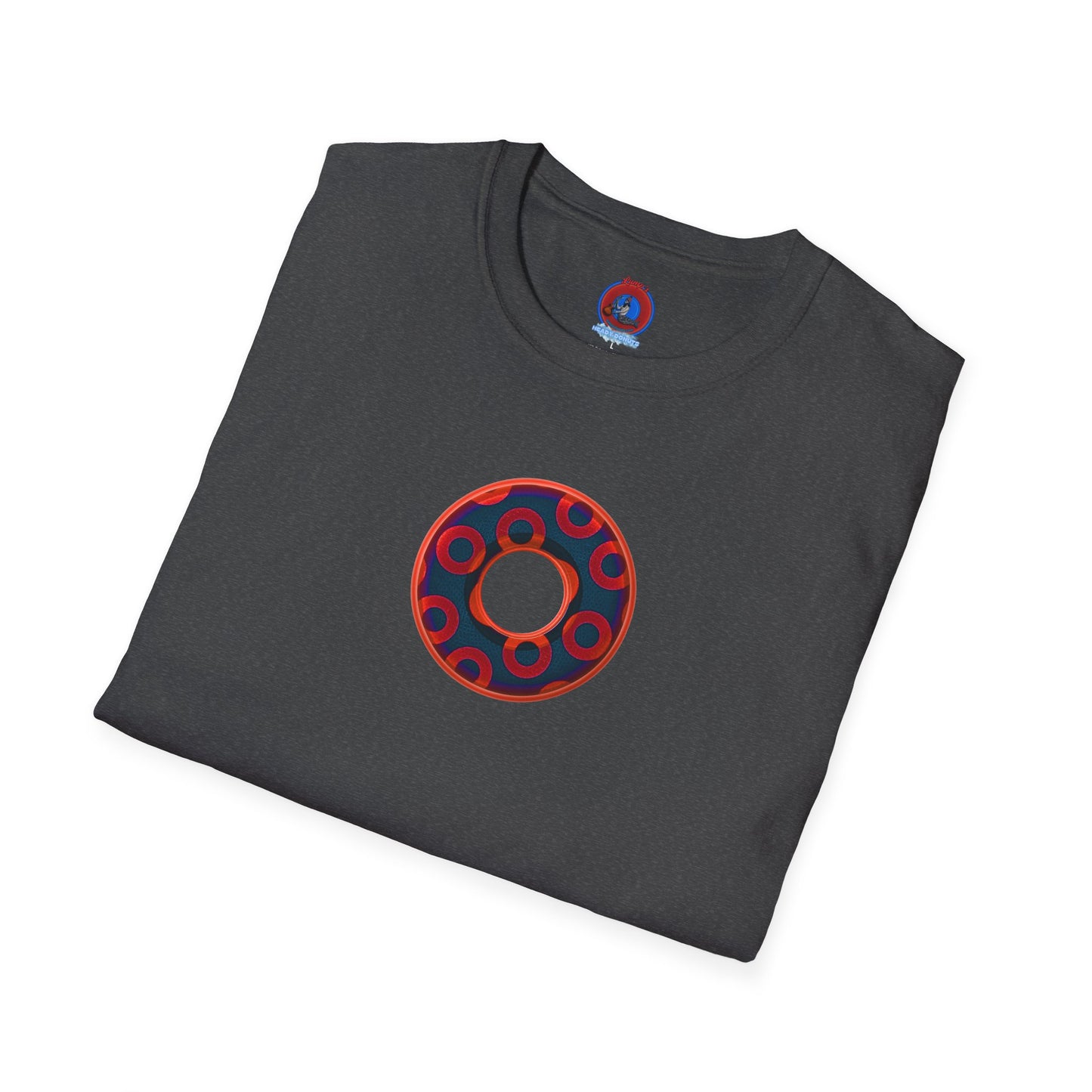 Plain Donuts/Unisex Soft-Style - "Plain Rustic Paradoxical Donuts" - red/navy blue donuts