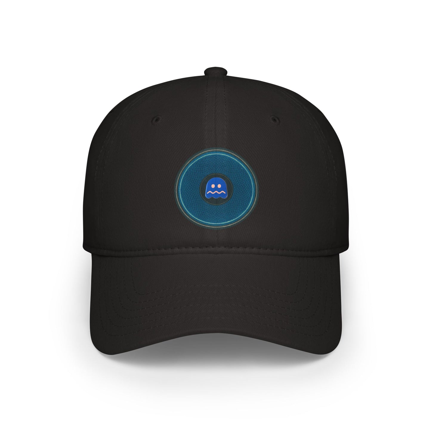 Lumpy Donut Baseball Cap - "Ghosted Donut Cap" - blue/black symmetrical donut w/