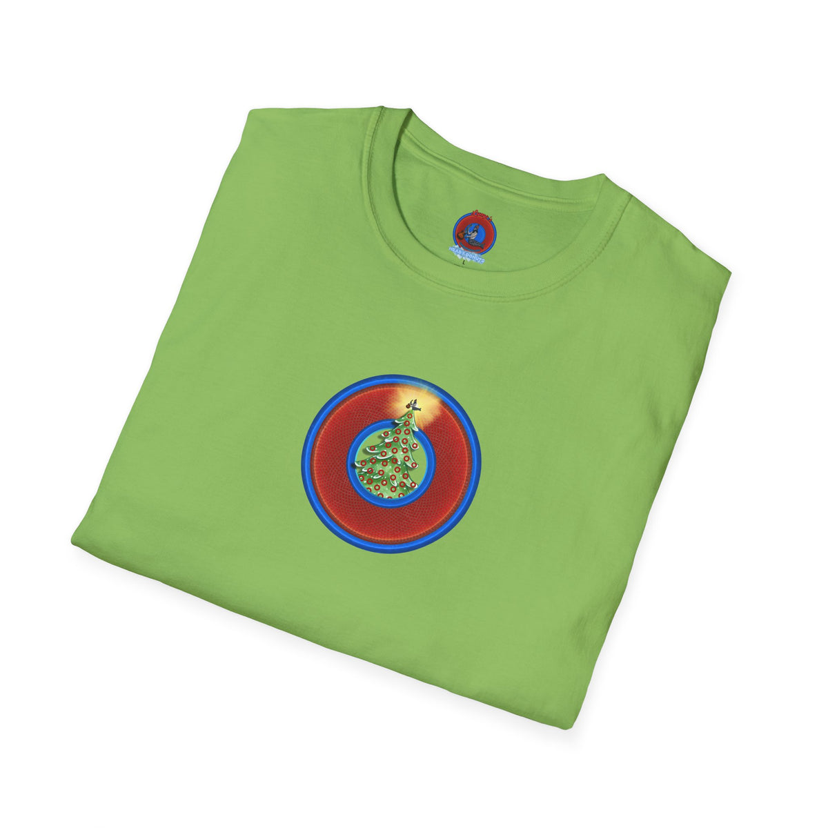 Classic Donut Tee - Unisex Soft-Style - "It's Always Phishmas in Philly" - rustic red/blue donut
