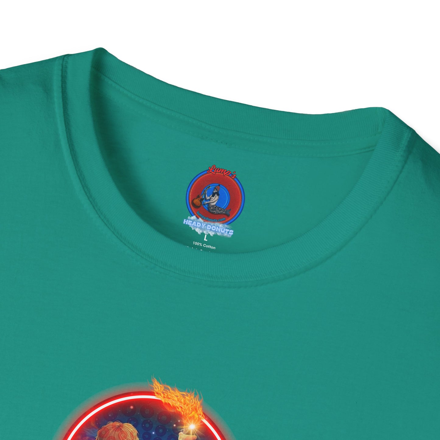 Classic Donut Tee - Unisex Soft-Style - "Torchbearer's Donut " - red donut