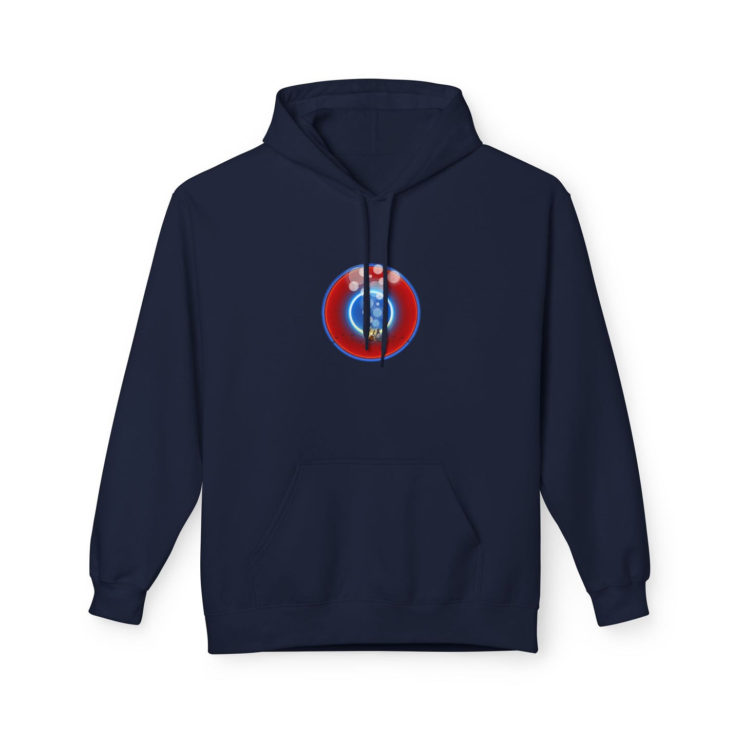 Fleece Harry Hoodies [Midweight Soft-style] - "The Bubbler's Donut" - w/rustic red donuts