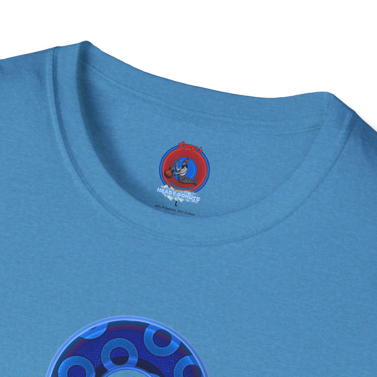 Plain Donuts/Unisex Soft-Style - "Plain Rustic Paradoxical Donuts" - Carolina blue/dark blue donuts